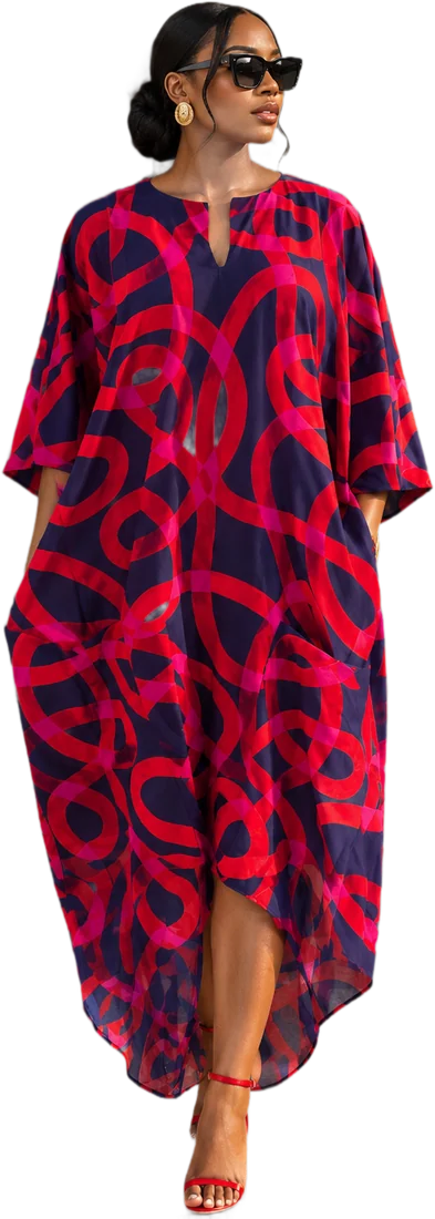 Model in the Peace kaftan